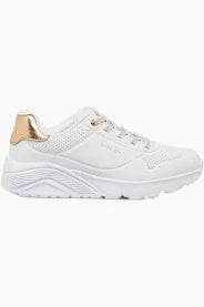 Sneakers bianche da ragazza Skechers Uno Lite Air Cooled con Memory Foam